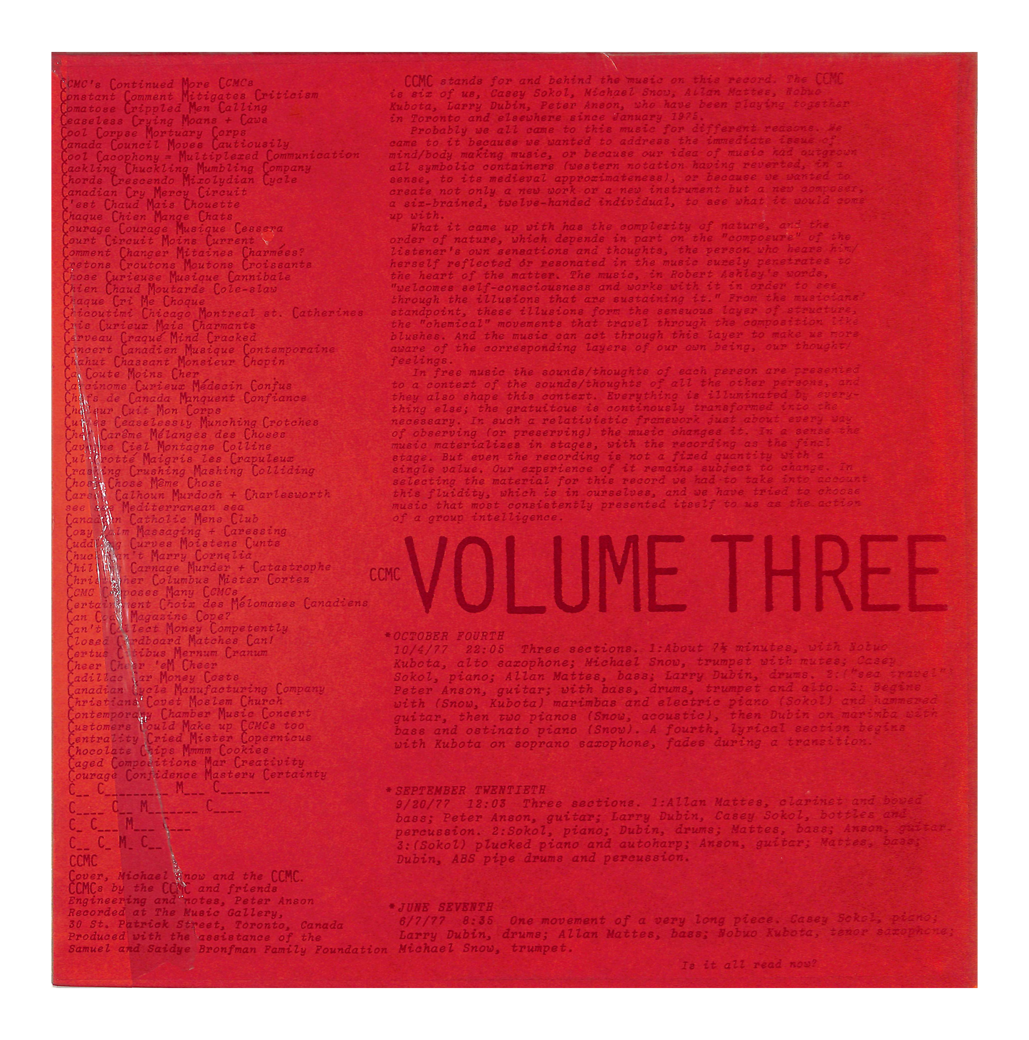 Volume Three