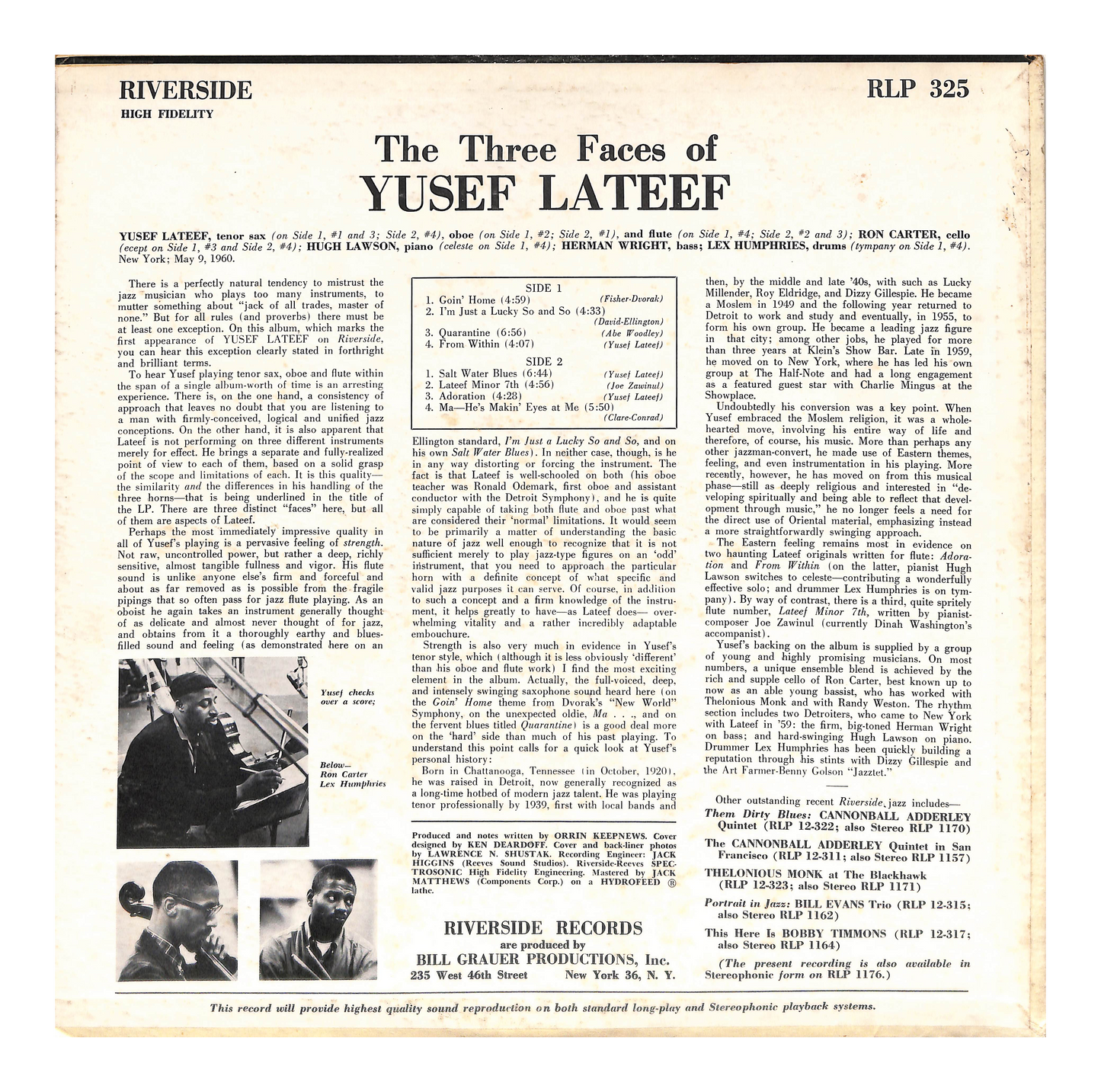 The Three Faces Of Yusef Lateef