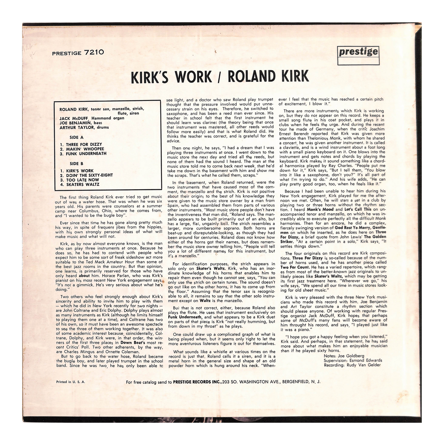 Kirk's Work