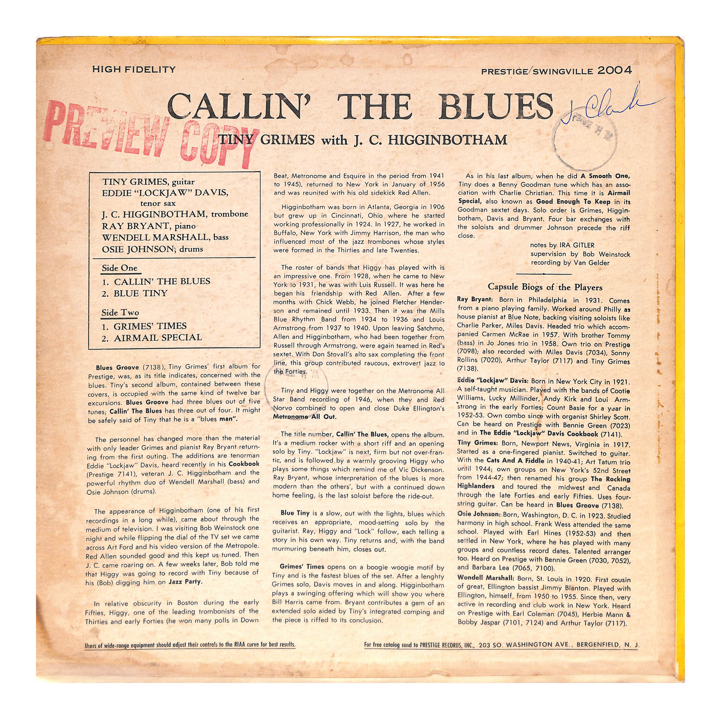 Callin' The Blues