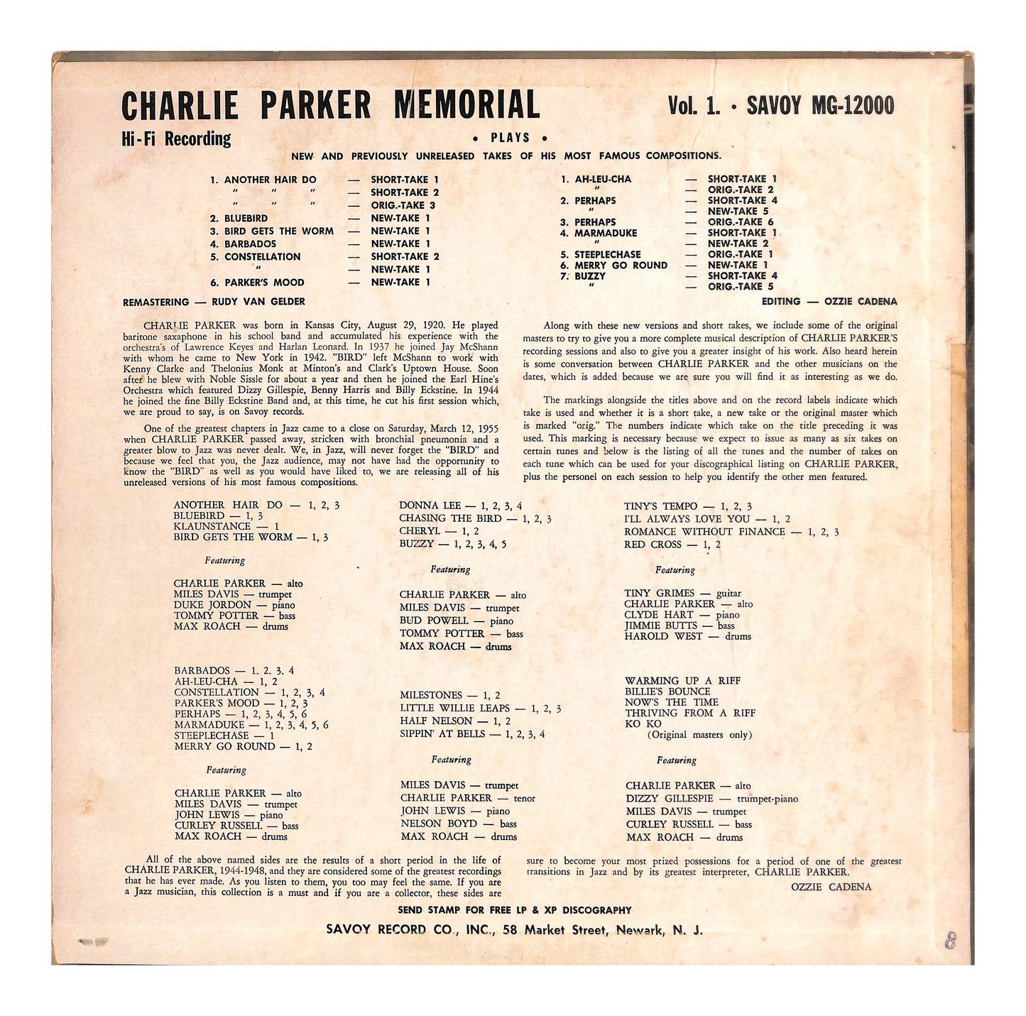 Charlie Parker Memorial
