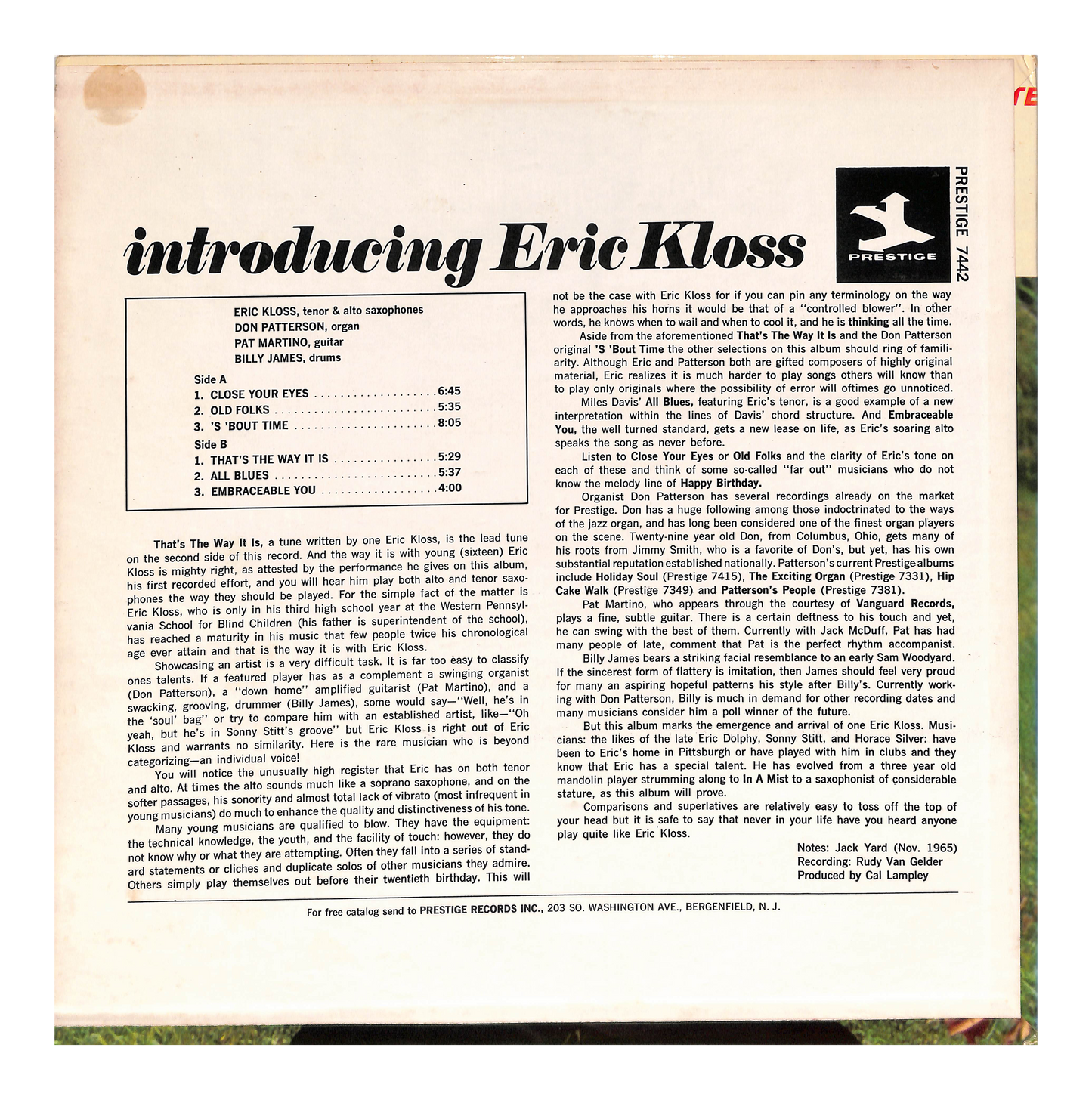 Introducing Eric Kloss