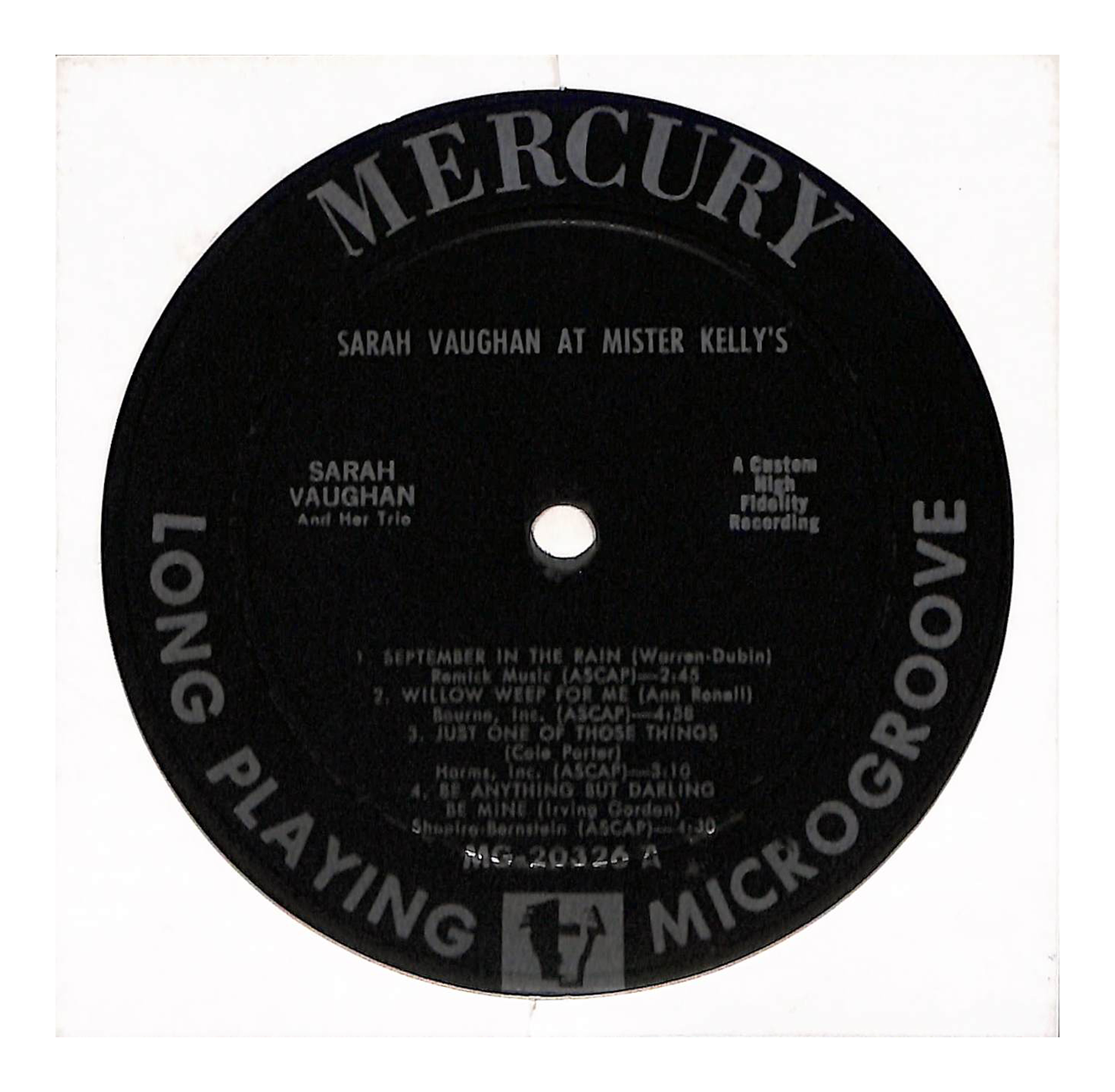 Sarah Vaughan At Mister Kelly's