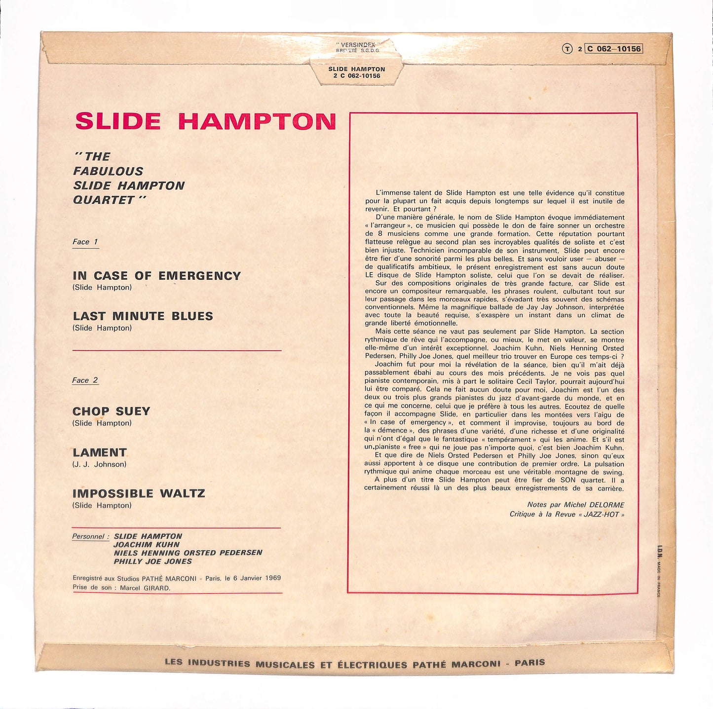 The Fabulous Slide Hampton Quartet