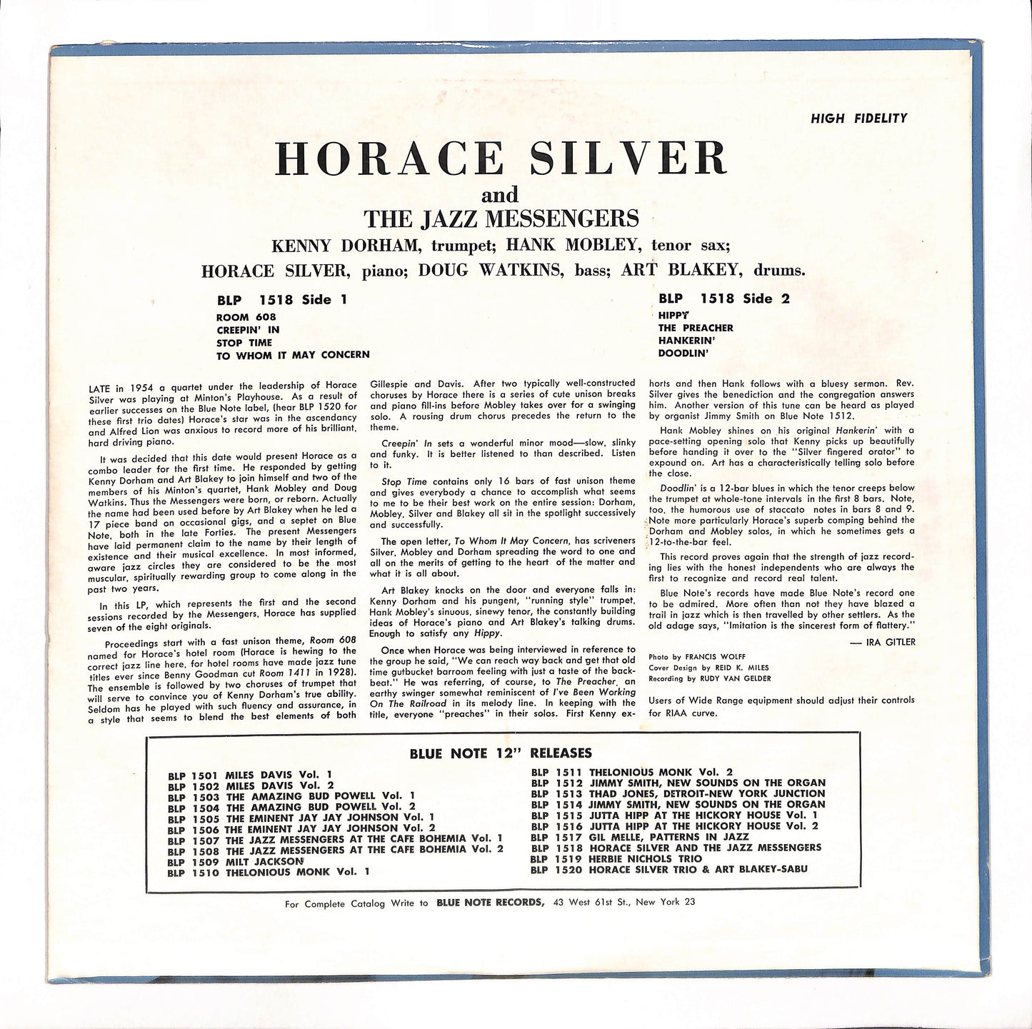 Horace Silver And The Jazz Messengers