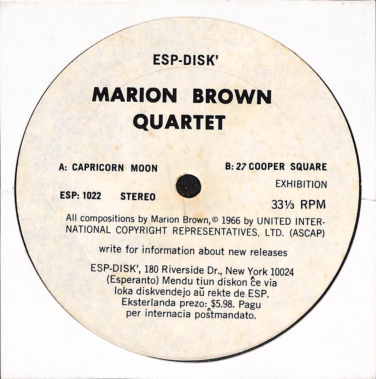 Marion Brown Quartet