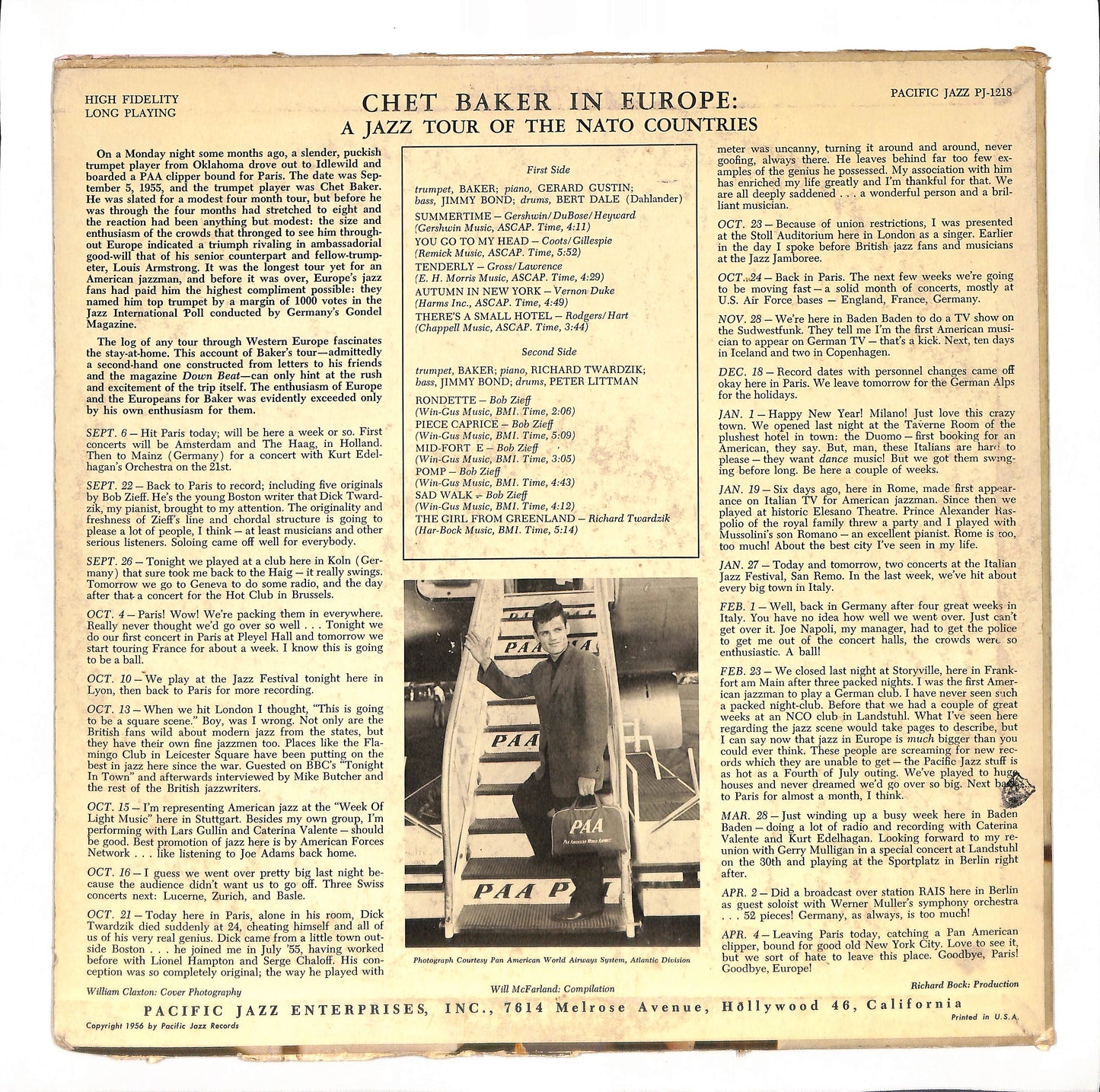 Chet Baker In Europe: A Jazz Tour Of The Nato Countries