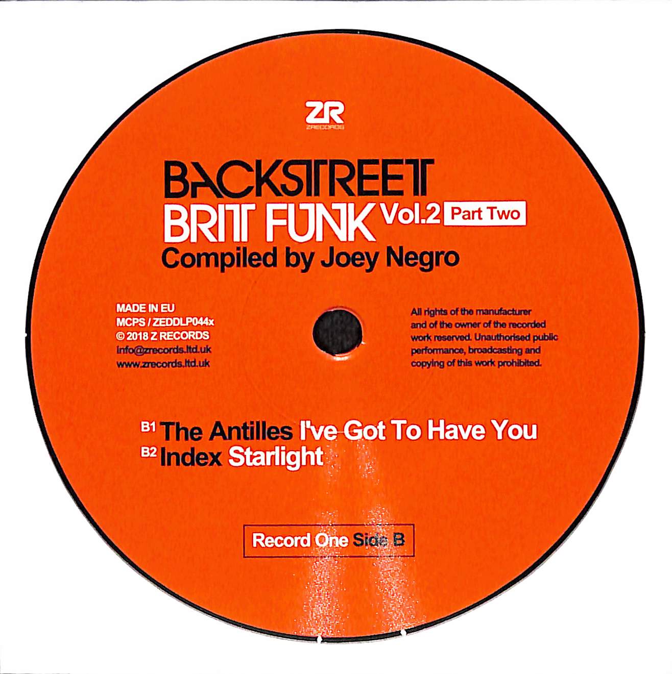 Backstreet Brit Funk Vol. 2 (A Collection Of The UK's Finest Underground Soul, Jazz-Funk And Disco) (Part Two)