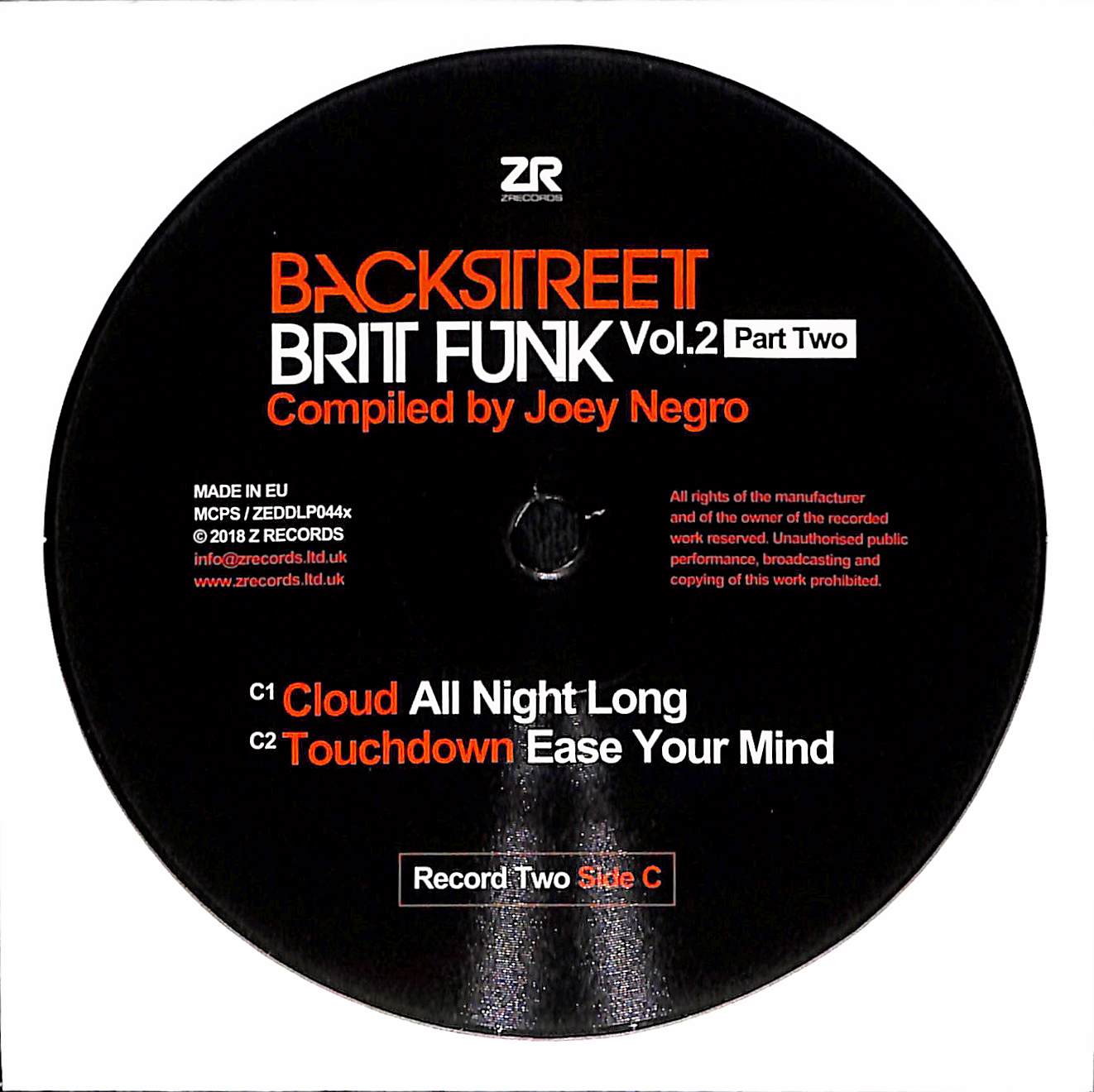 Backstreet Brit Funk Vol. 2 (A Collection Of The UK's Finest Underground Soul, Jazz-Funk And Disco) (Part Two)