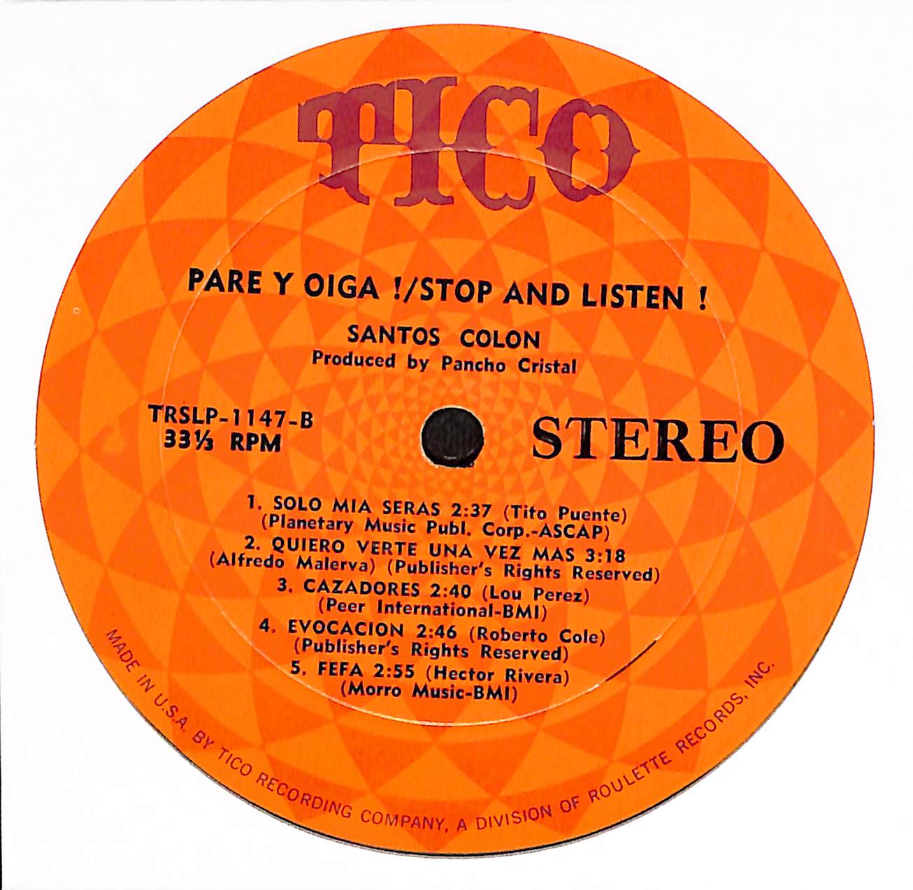 Stop And  Listen / Pare Y Oiga