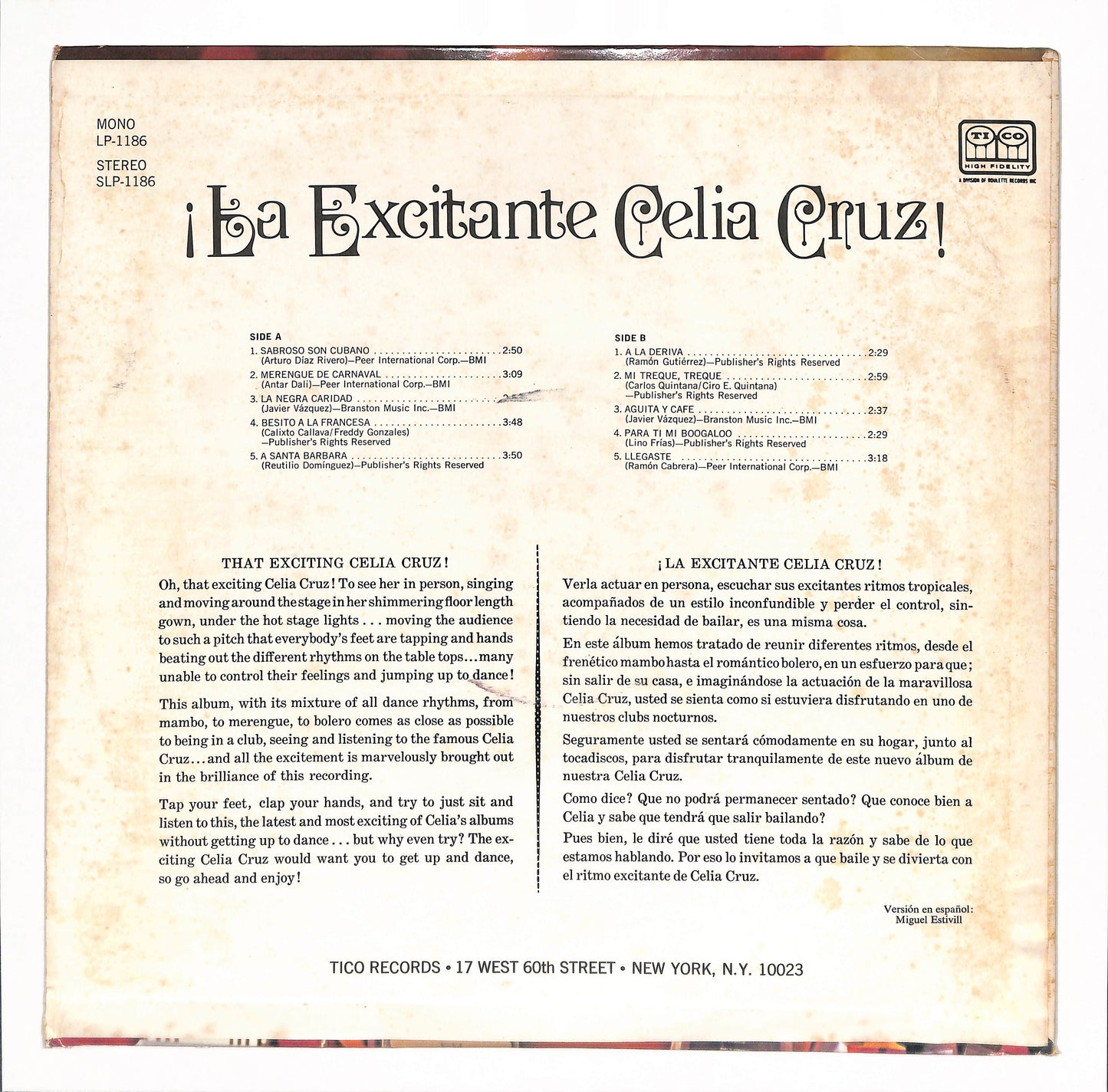 La Excitante Celia Cruz / Oh, That Exciting Celia!