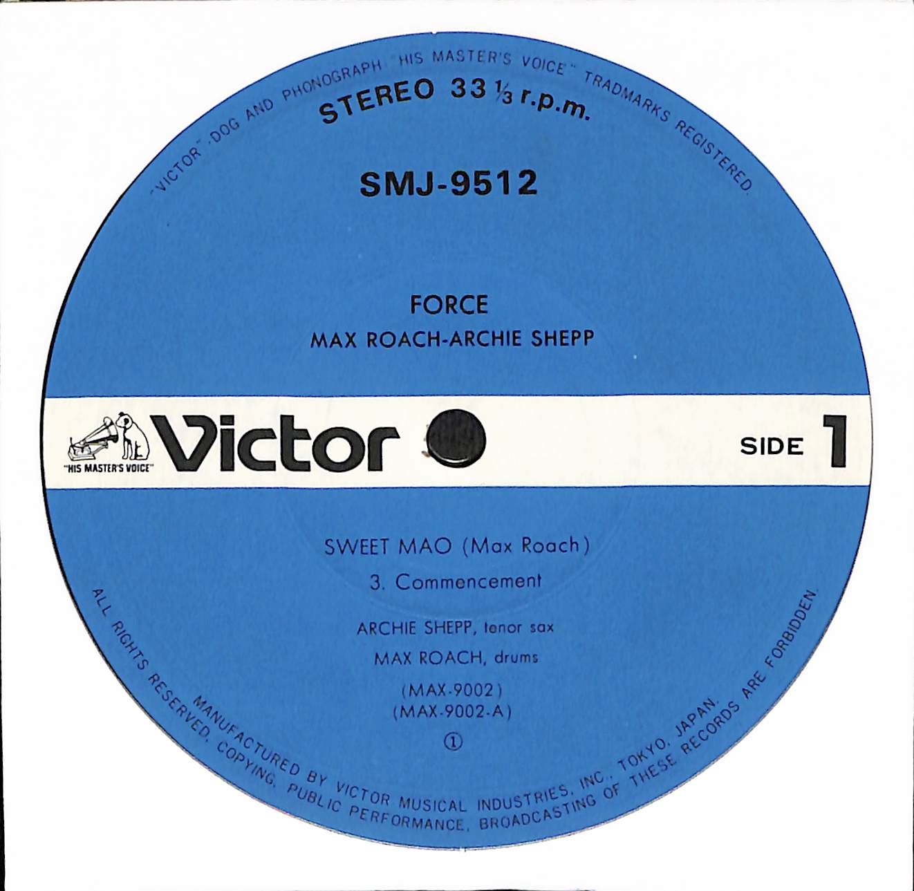 Archie Shepp - Force - Sweet Mao - Suid Afrika 76