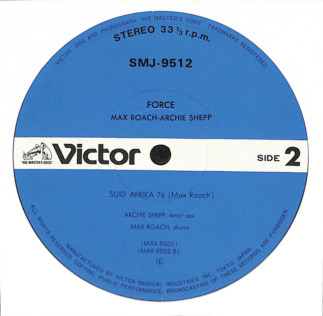 Archie Shepp - Force - Sweet Mao - Suid Afrika 76