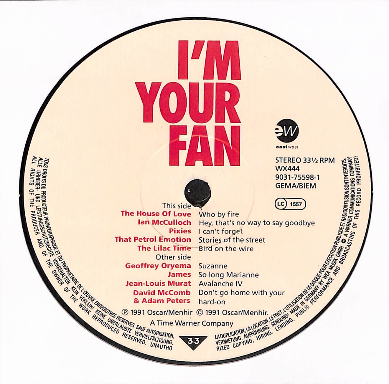 I'm Your Fan: The Songs Of Leonard Cohen By