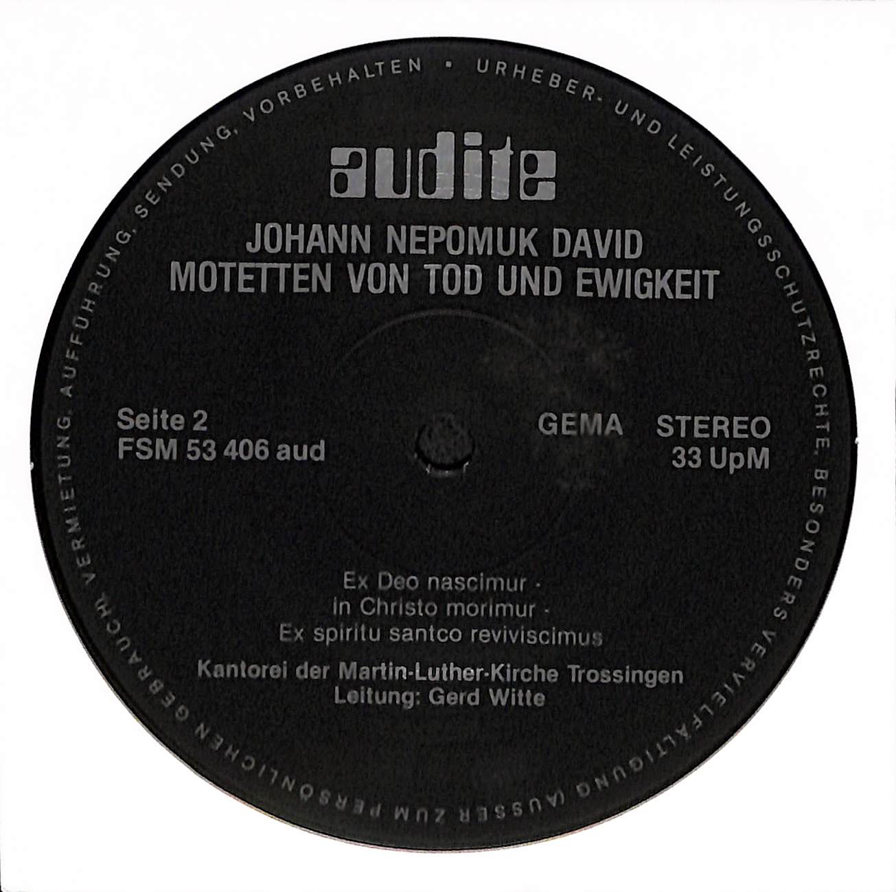 Motetten Von Tod Und Ewigkeit