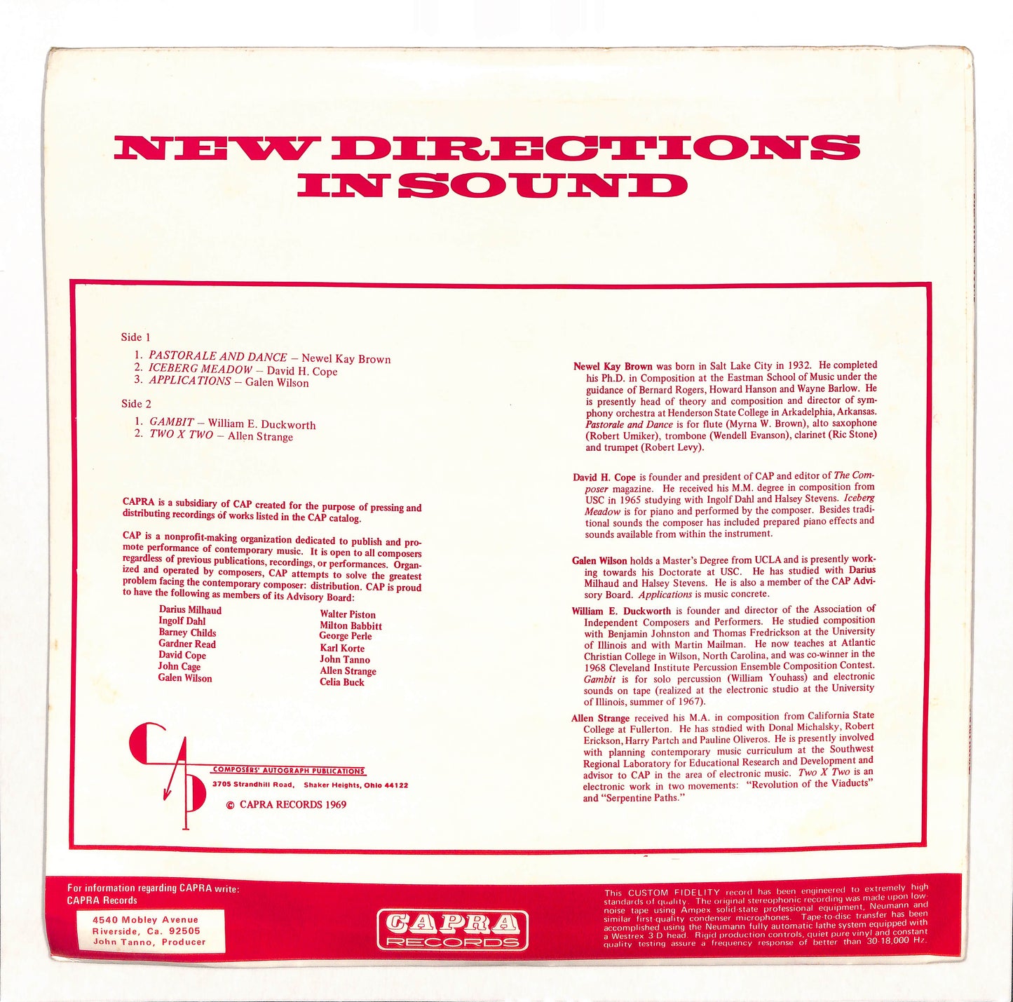 New Directions In Sound