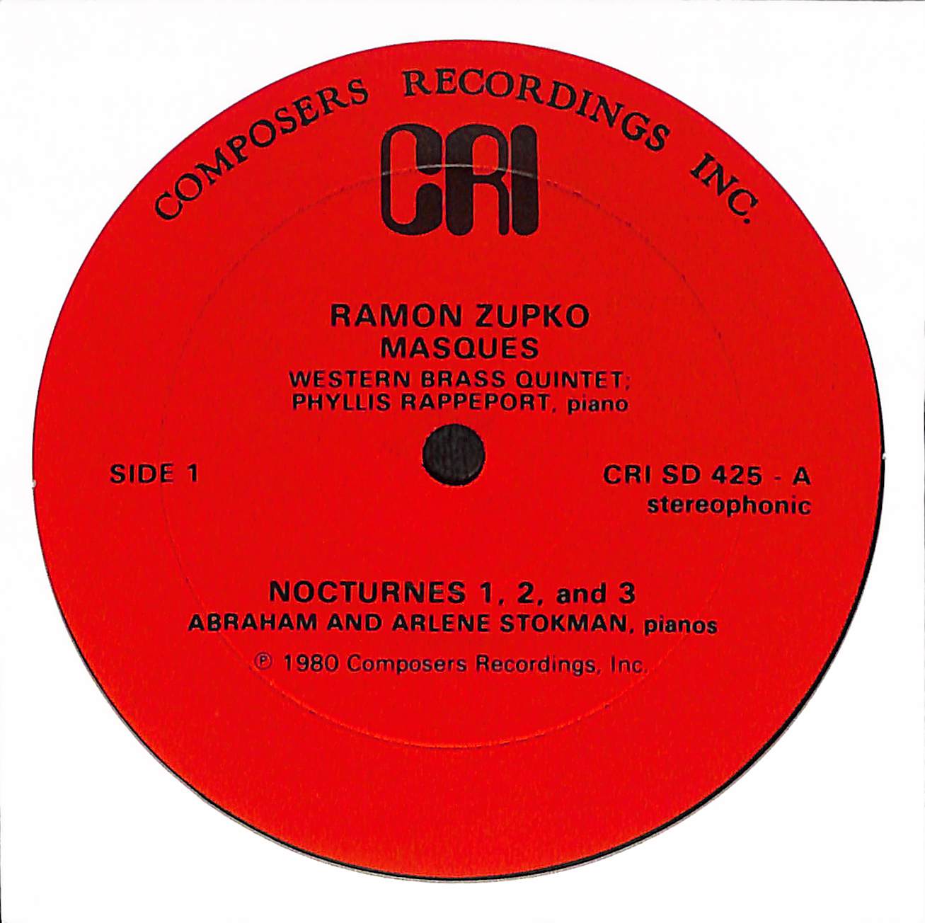 Music By Ramon Zupko: Masques / Nocturnes / Fluxus II