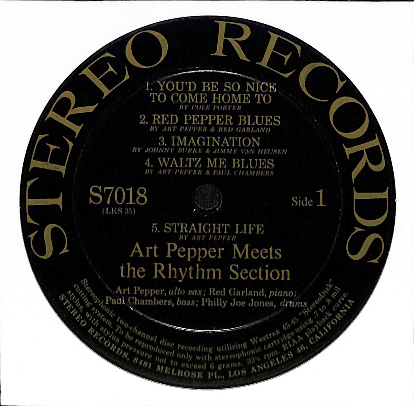 Art Pepper Meets The Rhythm Section