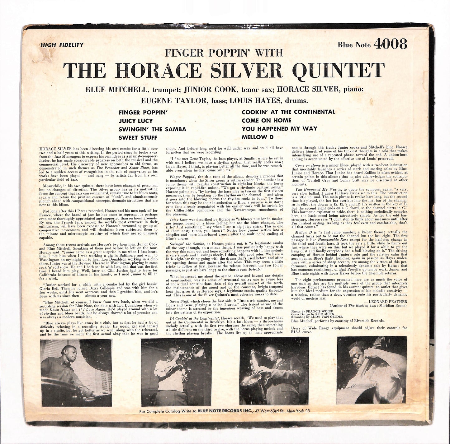Finger Poppin' With The Horace Silver Quintet