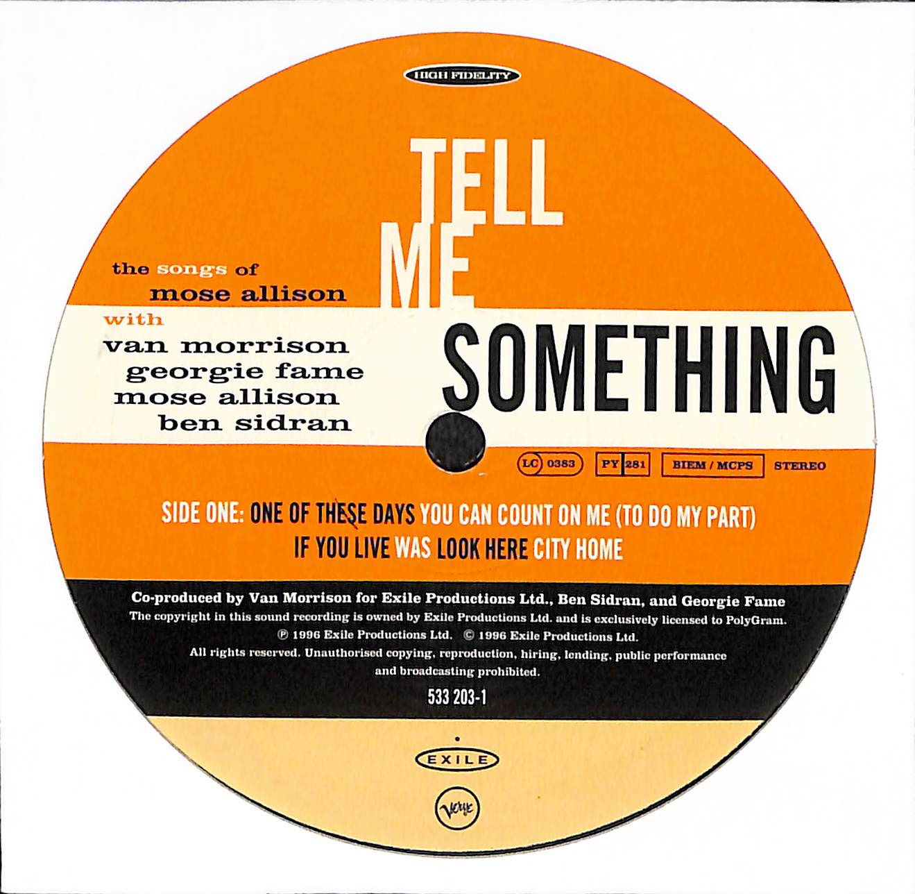 Tell Me Something (The Songs Of Mose Allison)