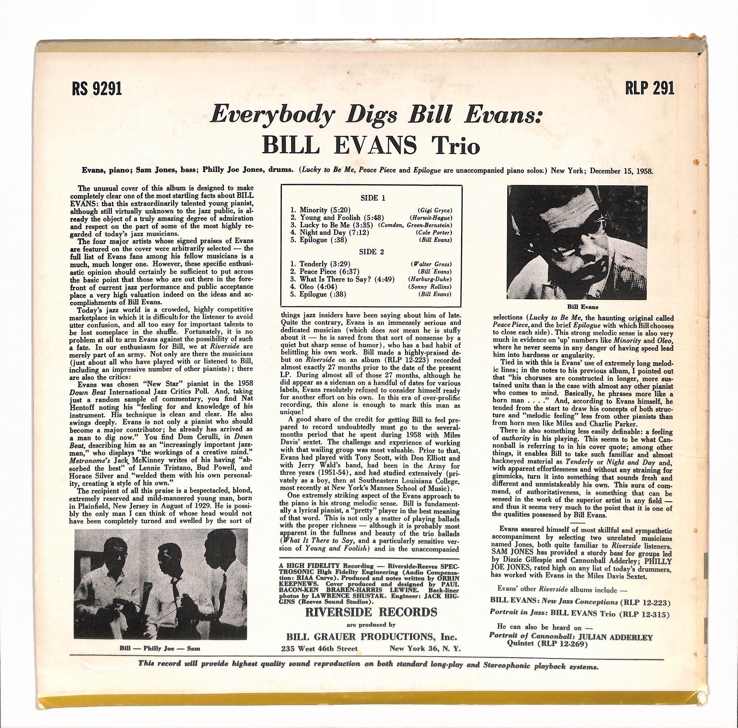 Everybody Digs Bill Evans