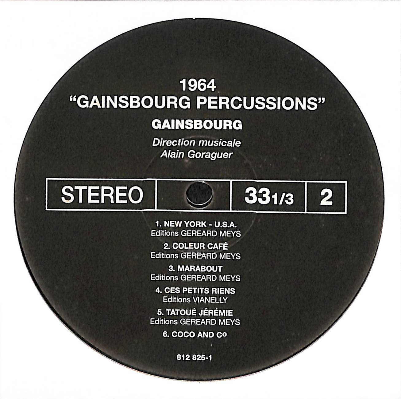 1964 "Gainsbourg Percussions"