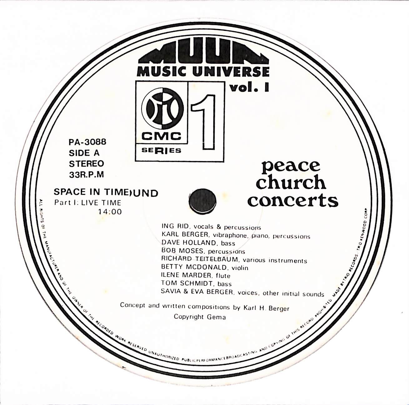 Muun Music Universe Vol. I - The Peace Church Concerts