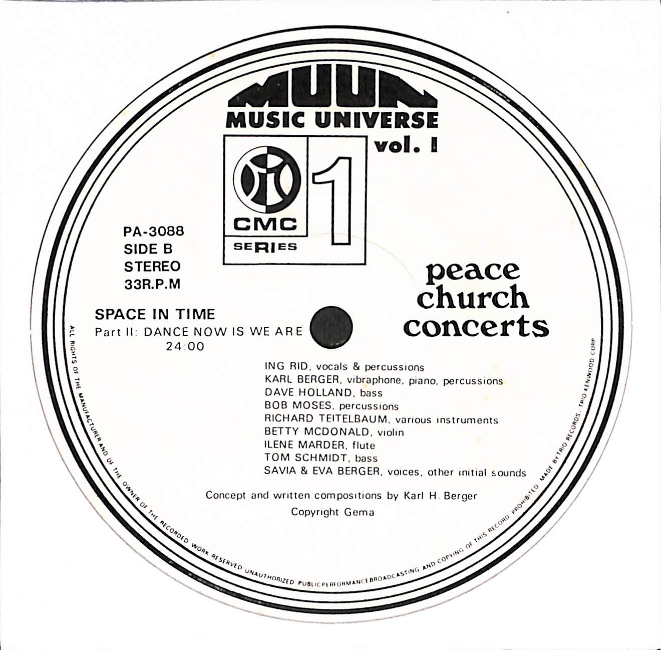 Muun Music Universe Vol. I - The Peace Church Concerts