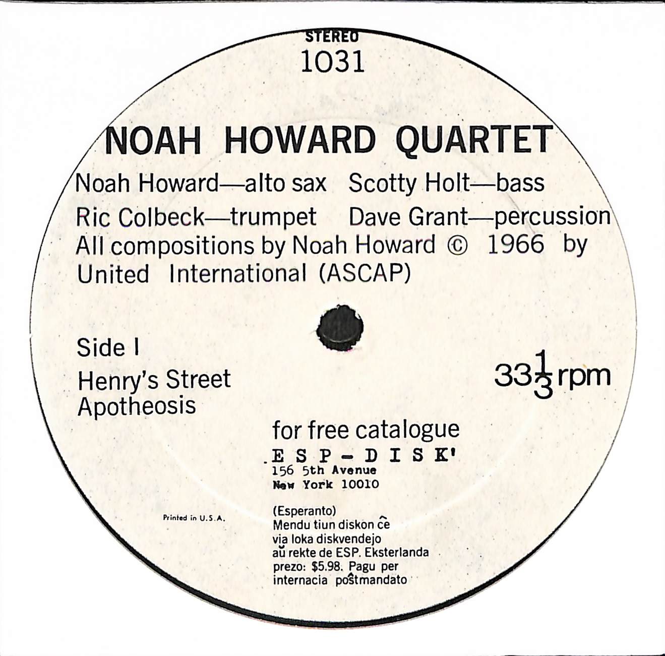 Noah Howard Quartet