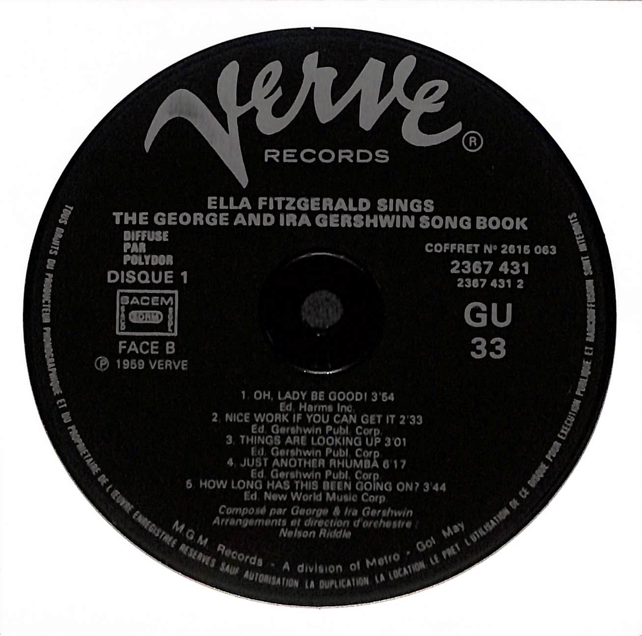 Ella Fitzgerald Sings The George And Ira Gershwin Song Book