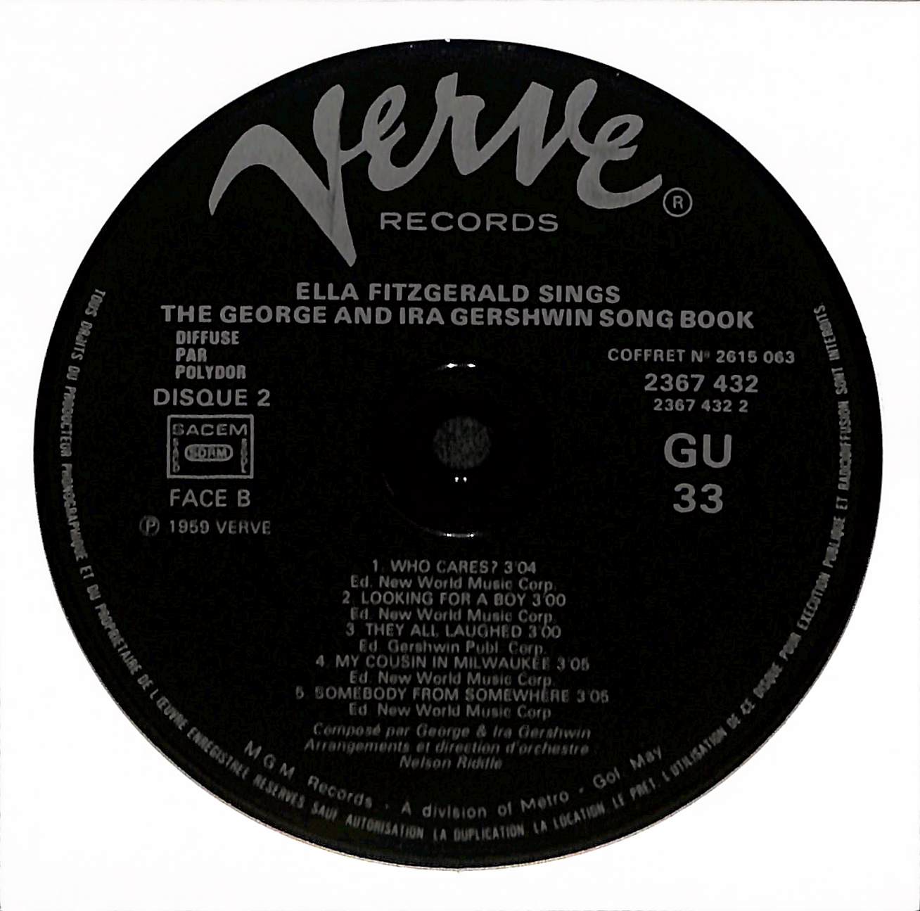 Ella Fitzgerald Sings The George And Ira Gershwin Song Book