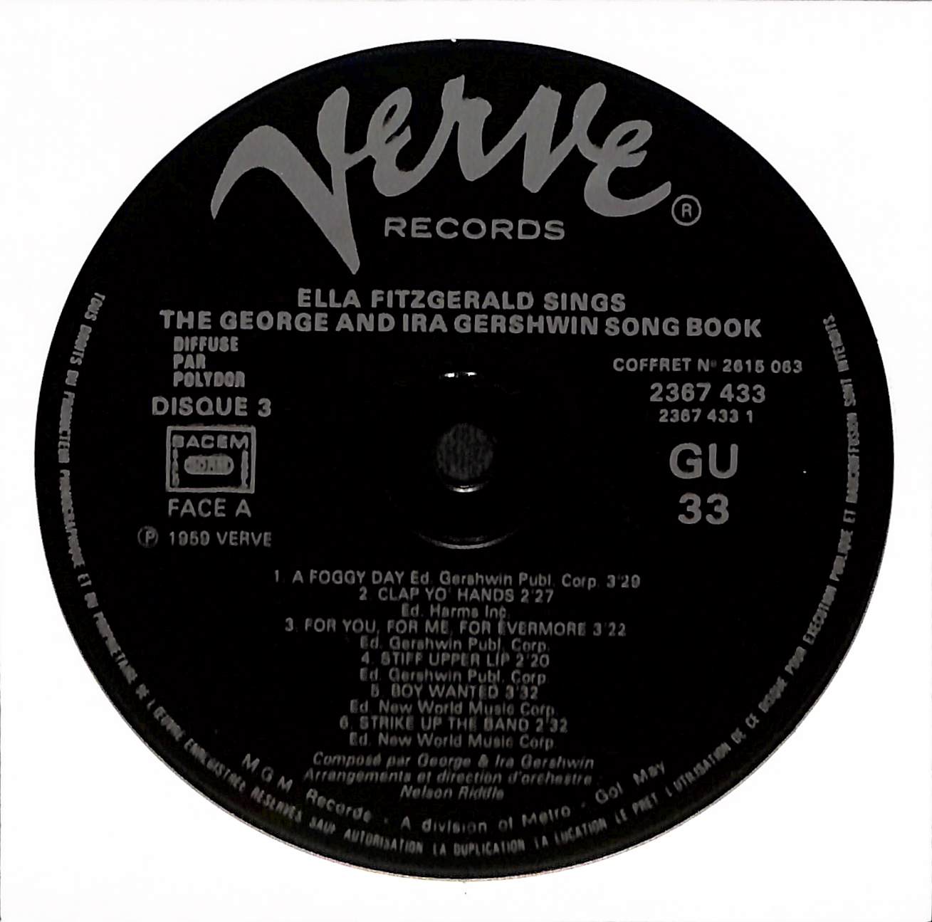 Ella Fitzgerald Sings The George And Ira Gershwin Song Book