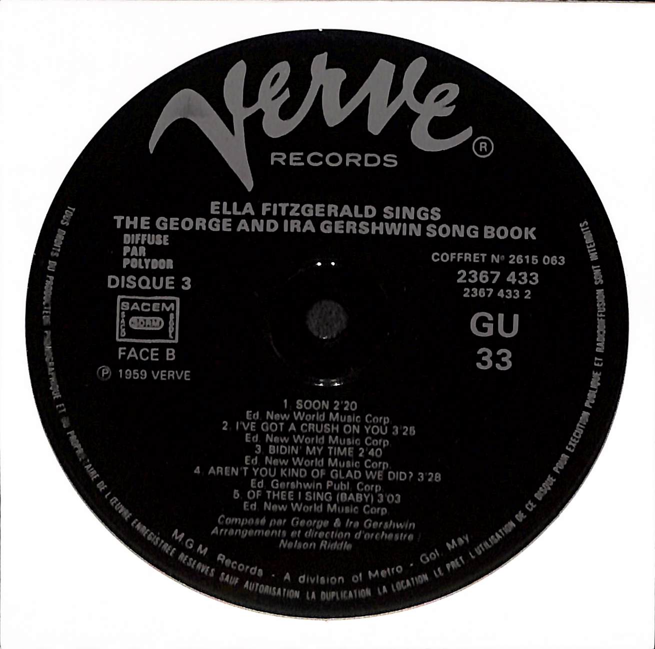 Ella Fitzgerald Sings The George And Ira Gershwin Song Book
