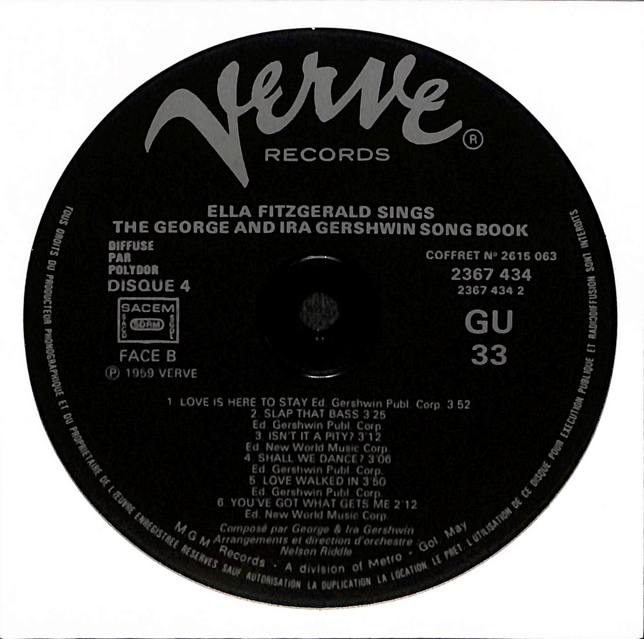Ella Fitzgerald Sings The George And Ira Gershwin Song Book
