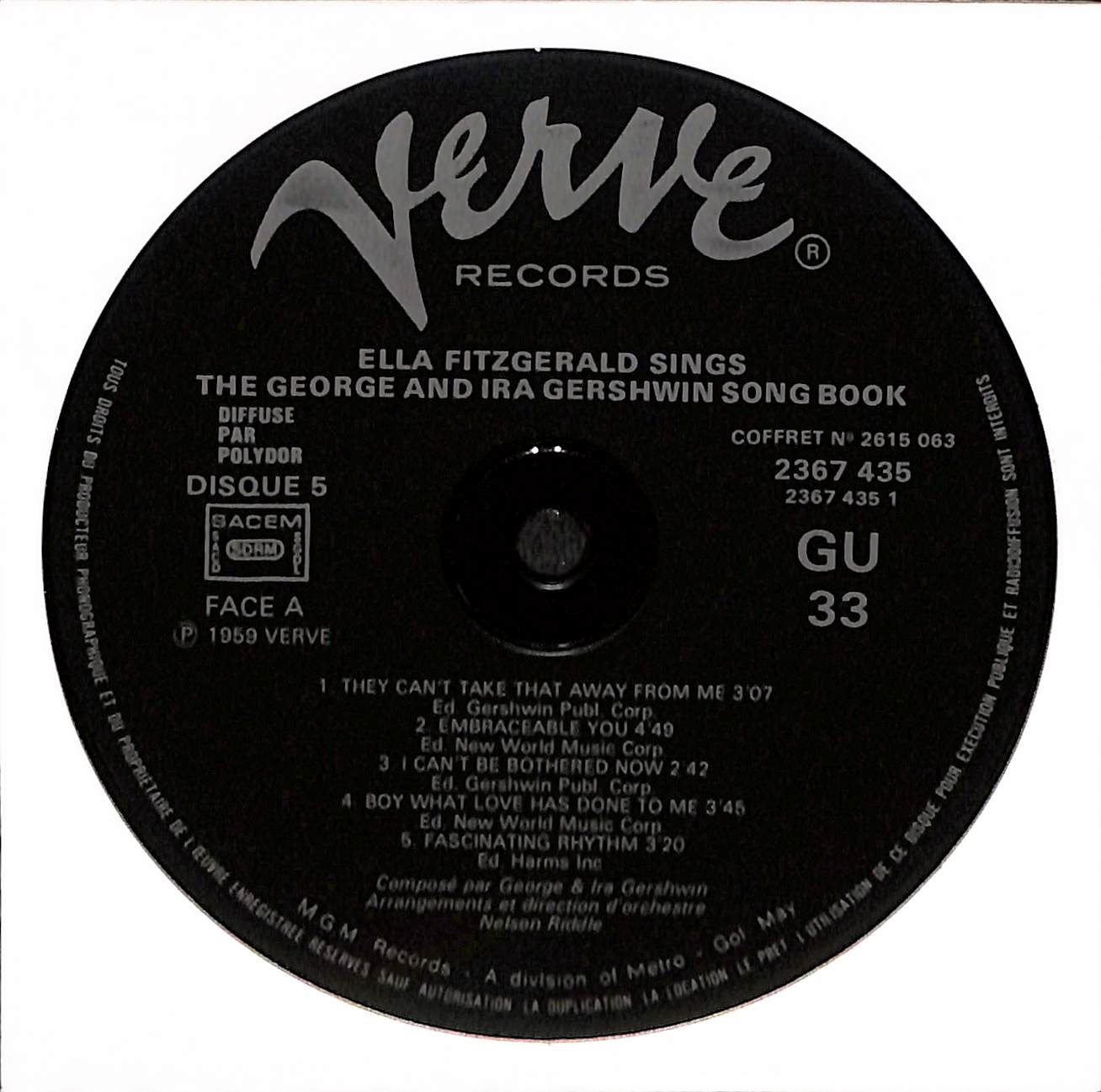 Ella Fitzgerald Sings The George And Ira Gershwin Song Book