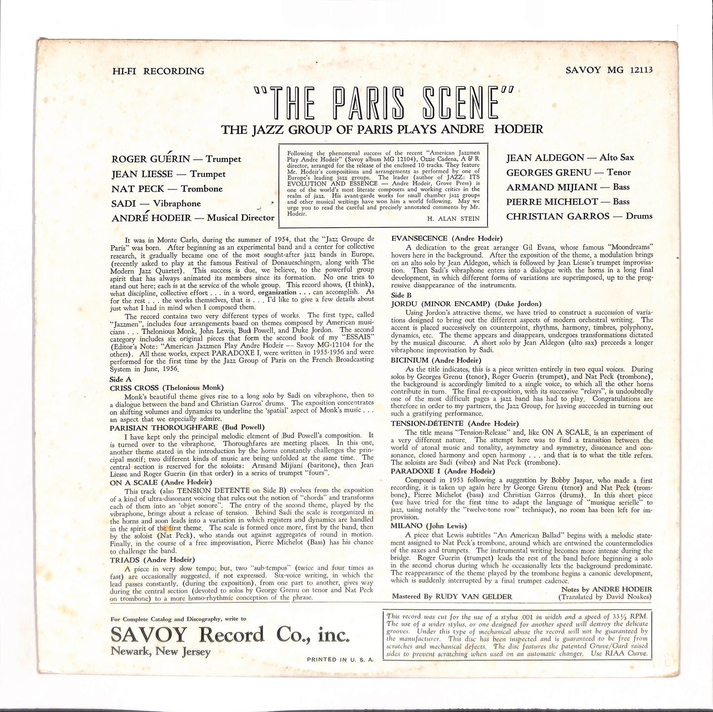 The Paris Scene
