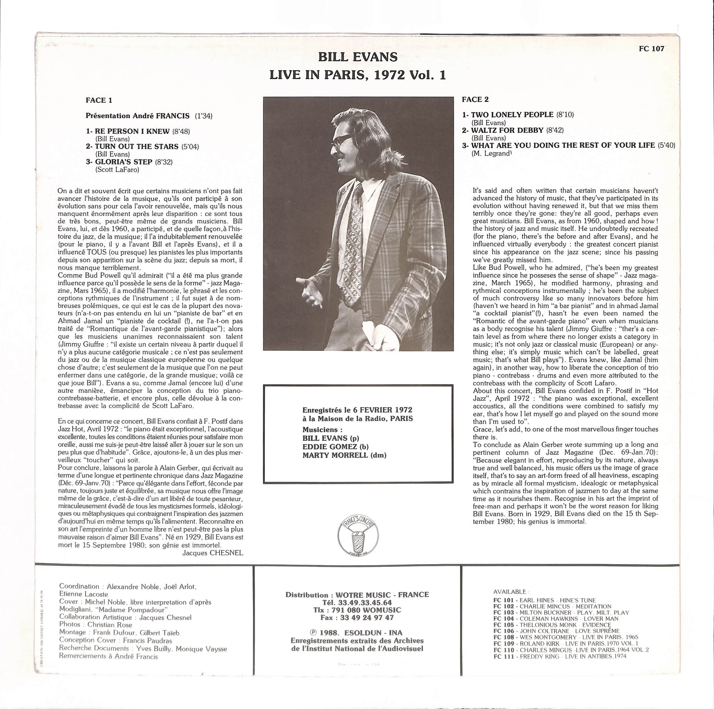 Live In Paris 1972 Vol. 1