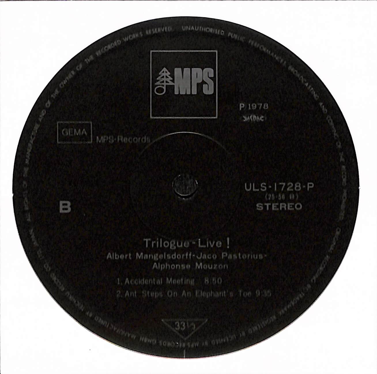 Alphonse Mouzon - Jaco Pastorius - Trilogue - Live At The Berlin Jazz Days