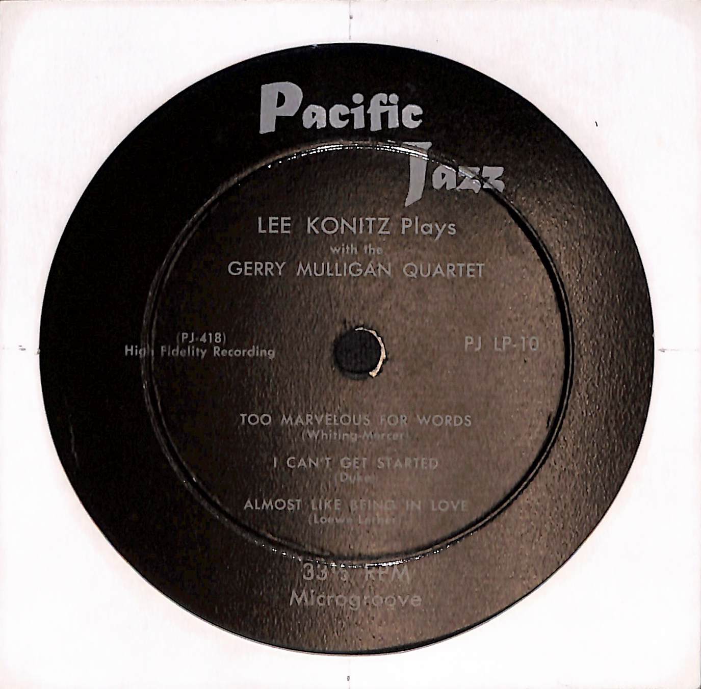 Lee Konitz And The Gerry Mulligan Quartet