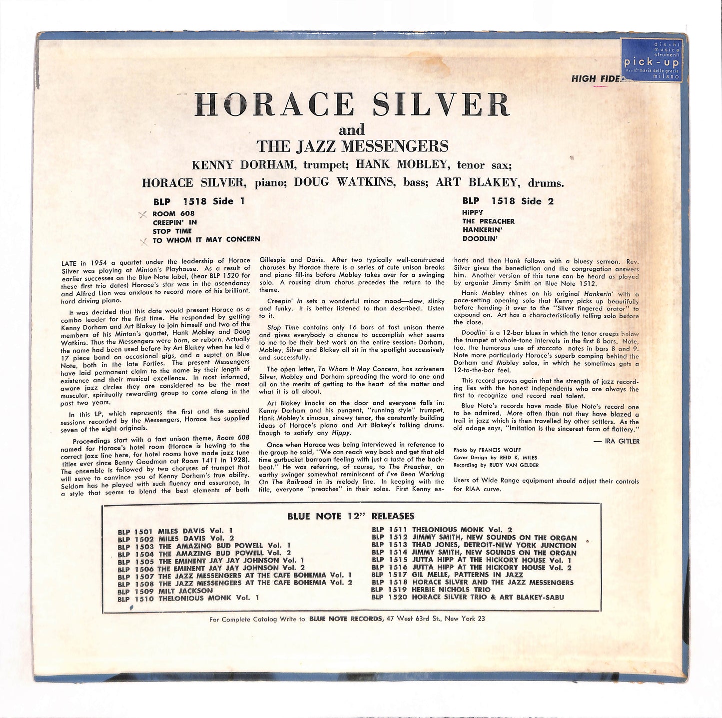 Horace Silver And The Jazz Messengers
