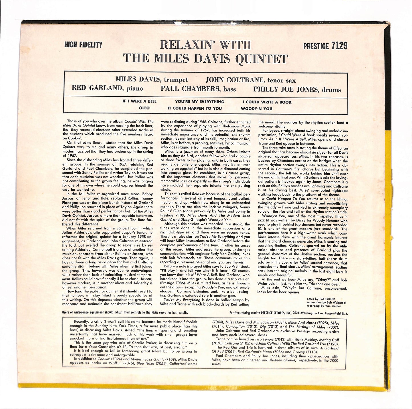 Relaxin' With The Miles Davis Quintet