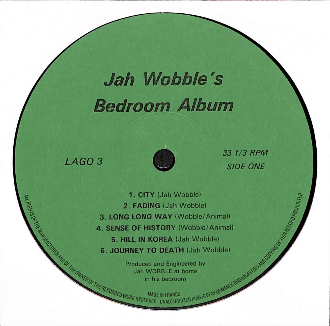 Jah Wobble's Bedroom Album