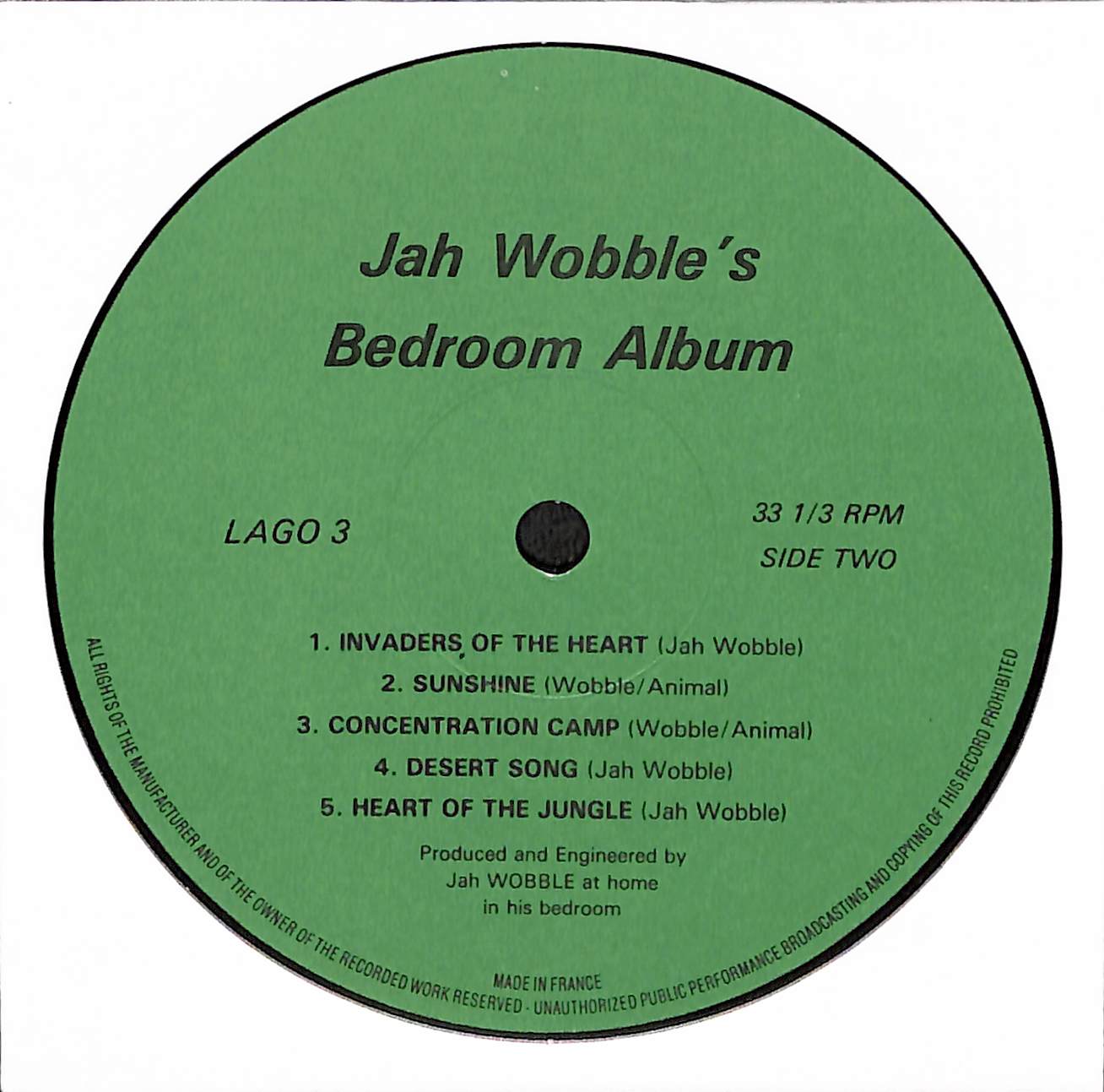 Jah Wobble's Bedroom Album