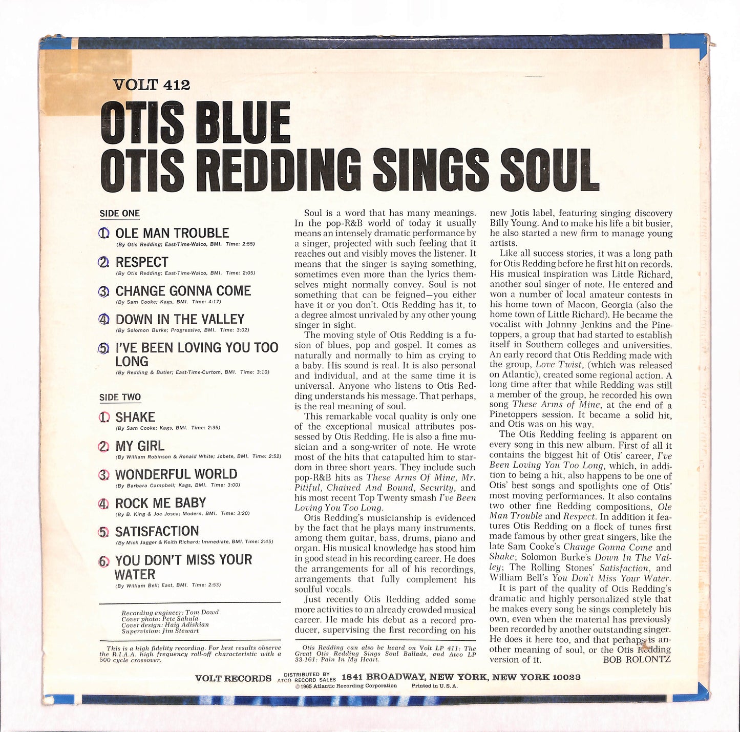 Otis Blue / Otis Redding Sings Soul