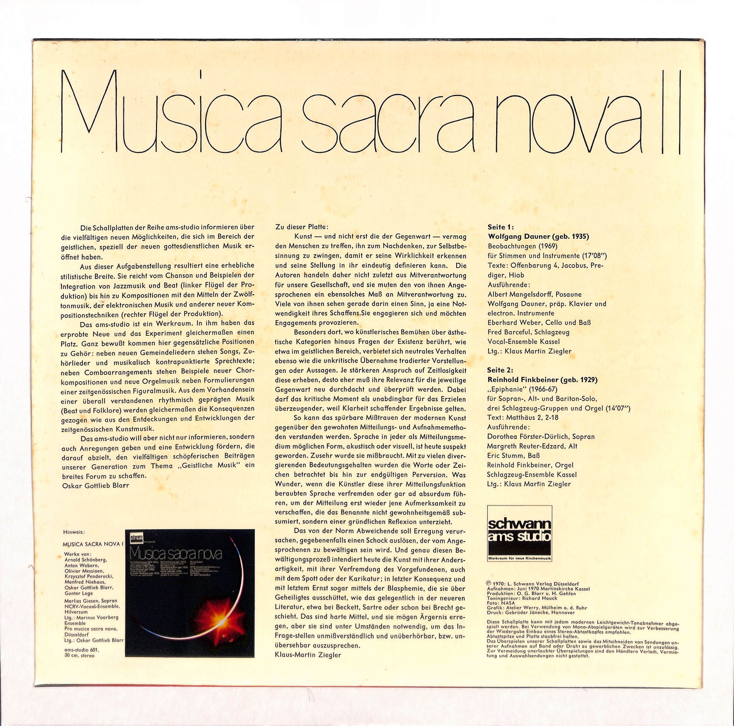 Musica Sacra Nova II