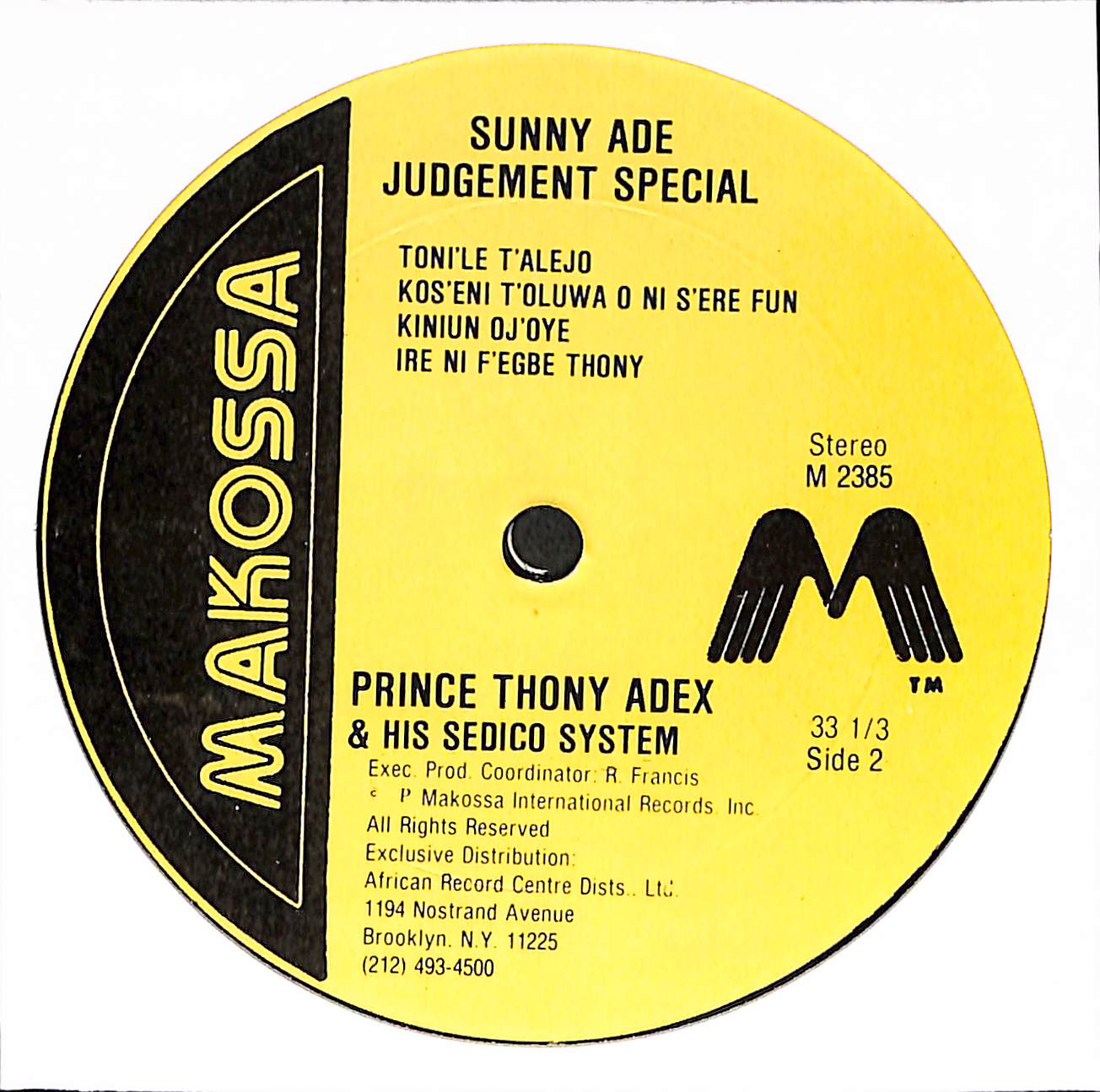 Sunny Ade Judgement Special