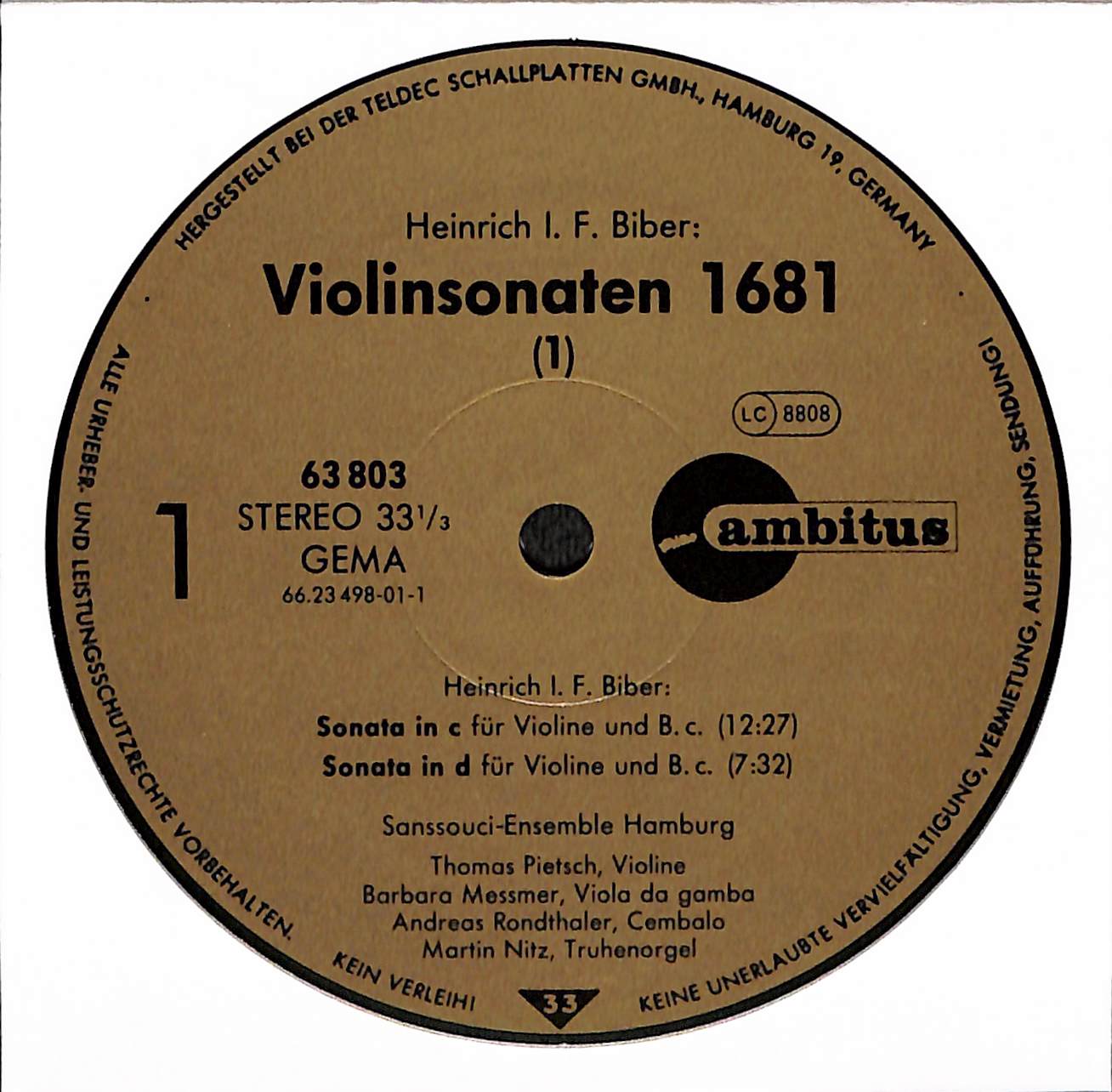 4 Violin-Sonaten 1681 (1)