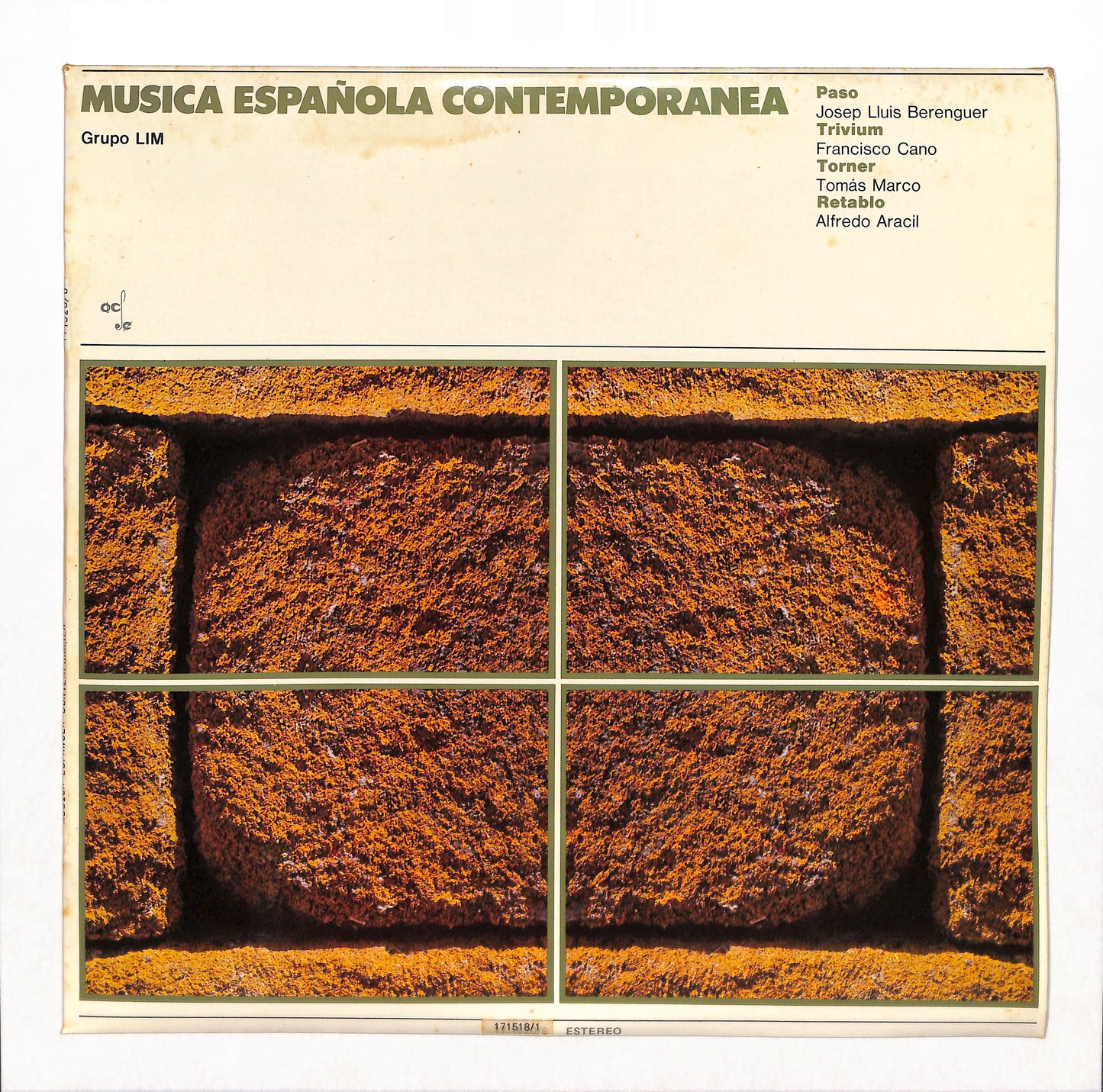 Josep Lluis Berenguer / Francisco Cano / Tomás Marco / Alfredo Aracil - Música Española Comtemporánea