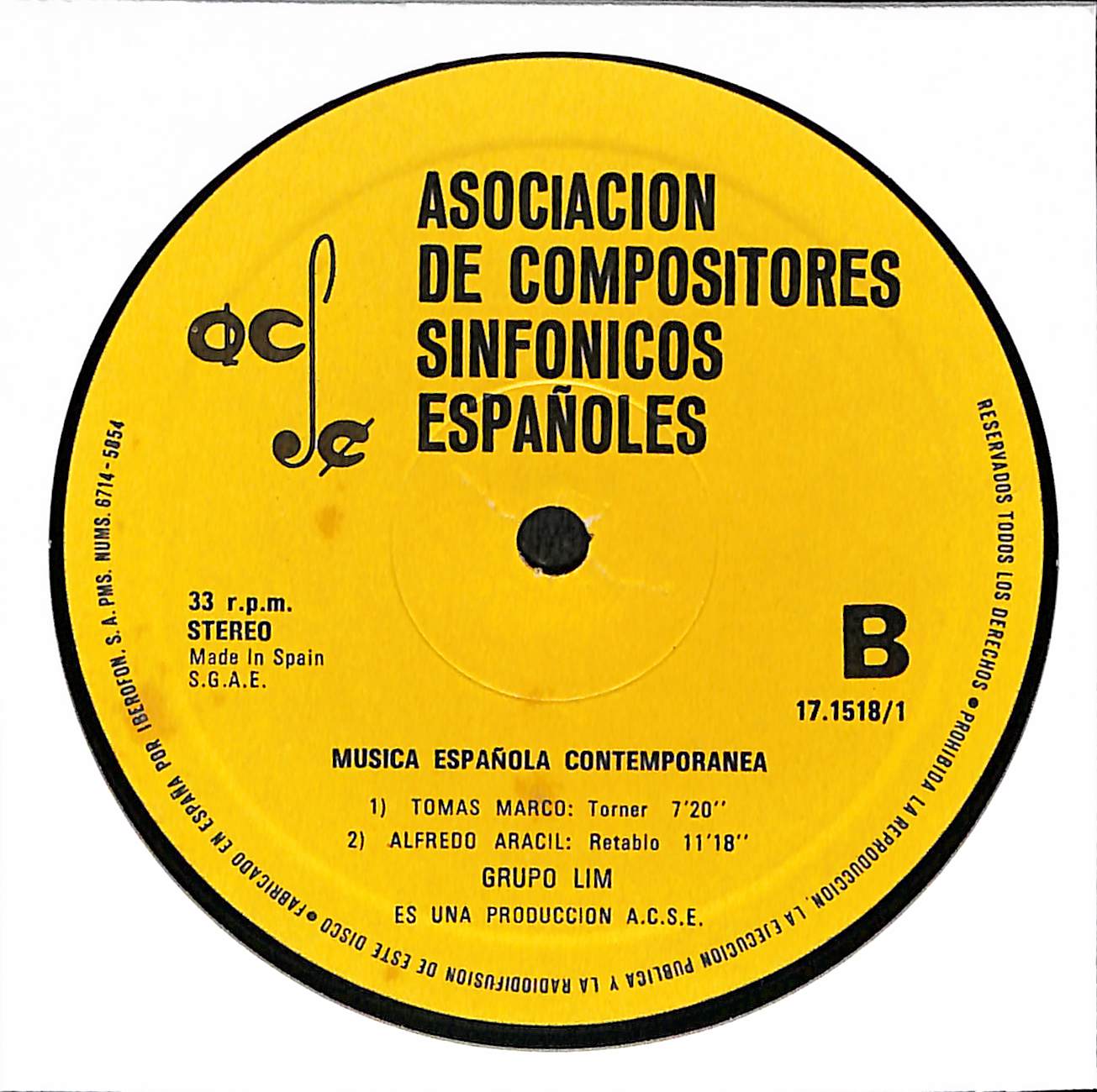 Josep Lluis Berenguer / Francisco Cano / Tomás Marco / Alfredo Aracil - Música Española Comtemporánea