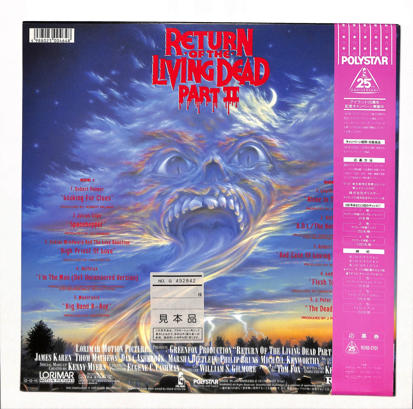 Return Of The Living Dead Part II (Original Motion Picture Soundtrack)